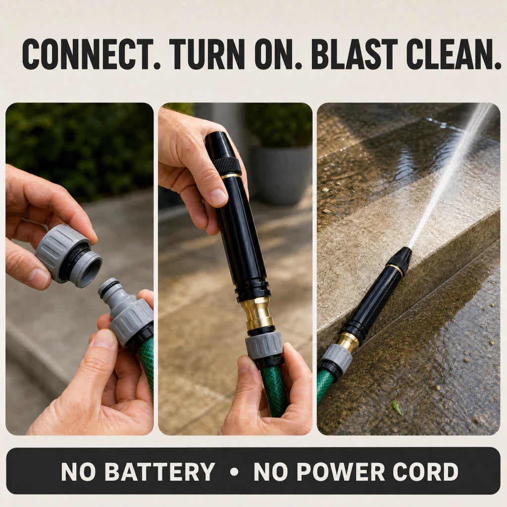 HydroJet 4 | High-Power Garden Hose Cleaning Wand