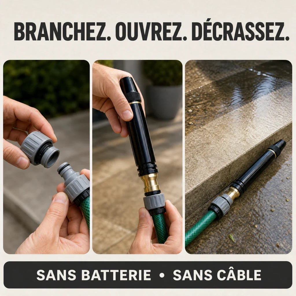 HydroJet 4 | High-Power Garden Hose Cleaning Wand