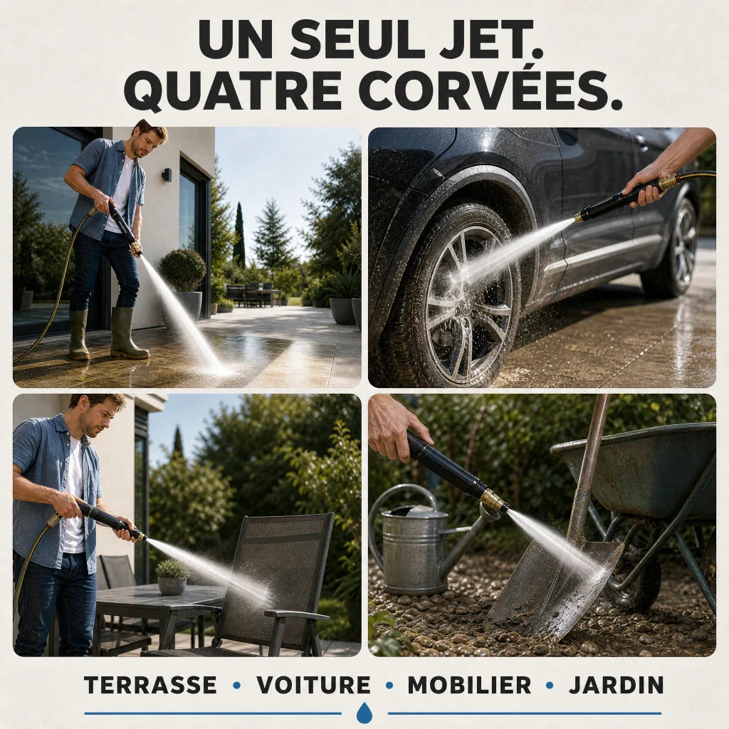 HydroJet 4 | High-Power Garden Hose Cleaning Wand
